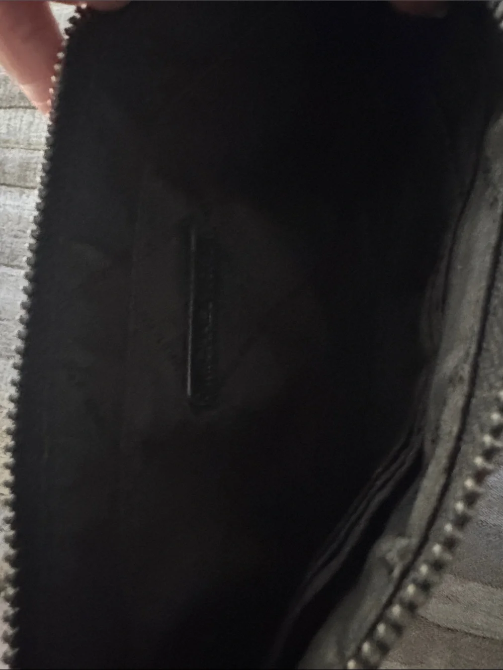 MICHAEL KORS Black Studded Leather Zip Wristlet
